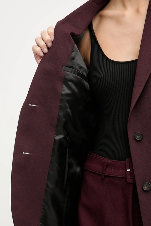 Filippa K marynarka z dodatkiem wełny kolor pomarańczowy jednorzędowa gładka 31825 - zdjęcie produktu nr 2