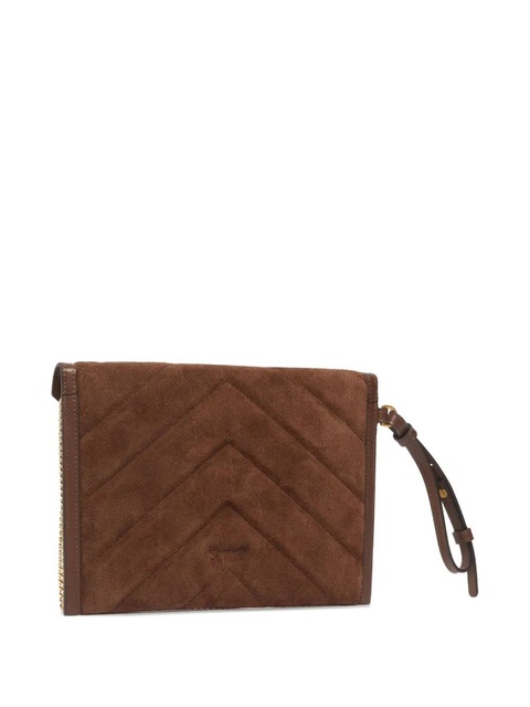 PINKO quilted suede clutch bag - Brown - zdjęcie produktu nr 2