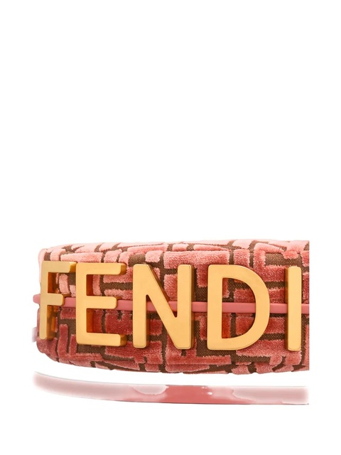 FENDI mini Fendigraphy jacquard velvet tote bag - Pink - zdjęcie produktu nr 2