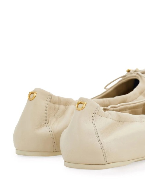 Ferragamo leather ballerina shoes - Neutrals - zdjęcie produktu nr 2