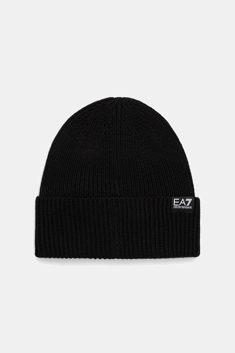 EA7 Emporio Armani czapka z dodatkiem wełny kolor czarny AF18469.7X000312 - zdjęcie produktu nr 1