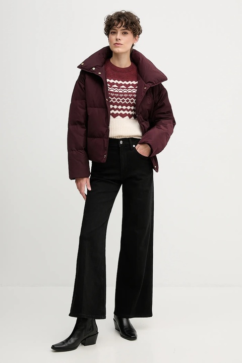 Barbour sweter z dodatkiem wełny MABEL damski kolor czerwony LKN1684 - zdjęcie produktu nr 2