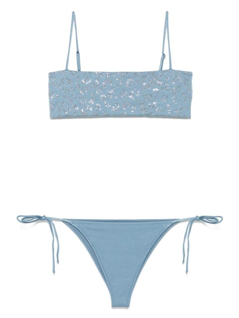 MC2 Saint Barth rhinestone-embellished bikini set - Blue - zdjęcie produktu nr 1