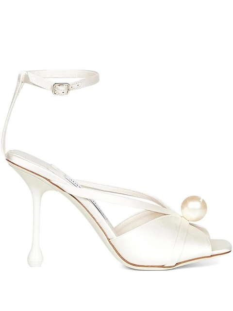 Jimmy Choo 95mm Siva pearl-embellished sandals - White - zdjęcie produktu nr 1