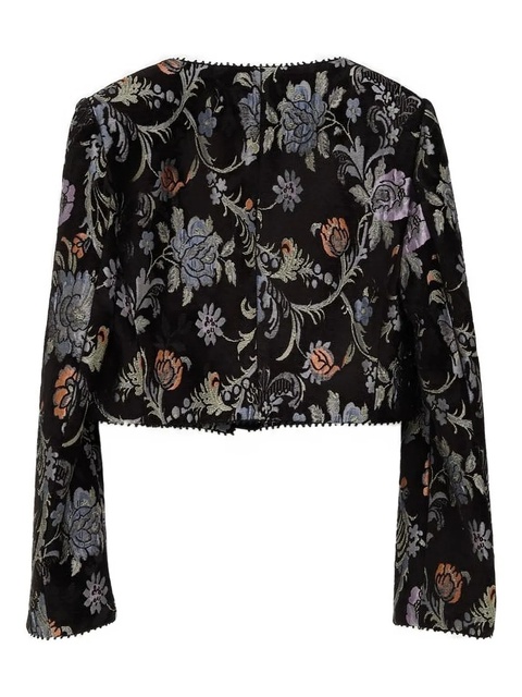Chloé floral-brocade cropped jacket - Black - zdjęcie produktu nr 1