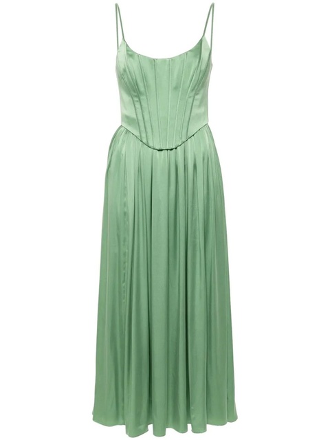ZIMMERMANN silk corset midi dress - Green - zdjęcie produktu nr 1