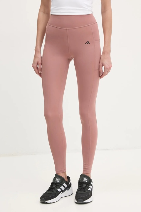 adidas Performance legginsy treningowe Optime kolor różowy gładkie JI8379 - zdjęcie produktu nr 1