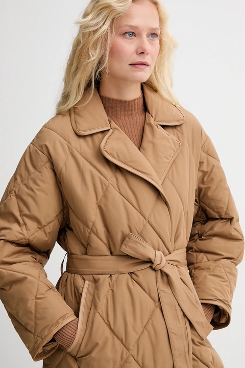 Twinset kurtka kolor brązowy zimowa oversize 252LI2CBB - zdjęcie produktu nr 2