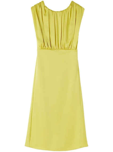 Jil Sander gathered sleeveless midi dress - Green - zdjęcie produktu nr 1