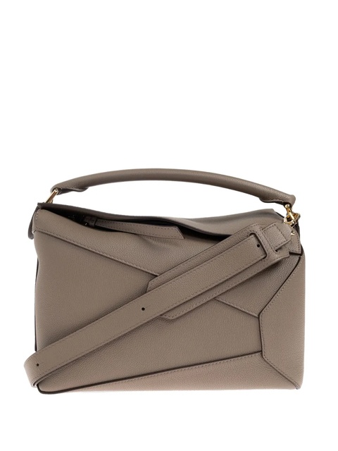 LOEWE medium Puzzle Edge flap-detail leather tote bag - Brown - zdjęcie produktu nr 2