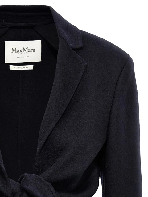 Max Mara tie-front notched-lapel jacket - Blue - zdjęcie produktu nr 2