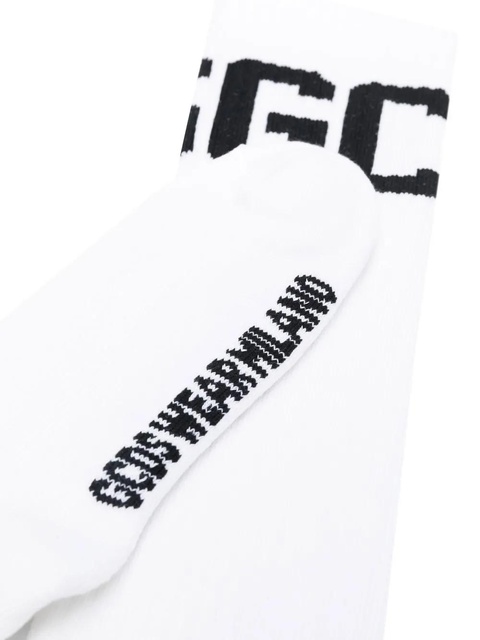 GCDS intarsia-knit mid-calf socks - White - zdjęcie produktu nr 1