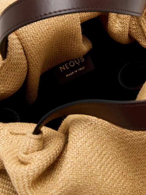 NEOUS Taurus leather-trimmed shoulder bag - Neutrals - zdjęcie produktu nr 2