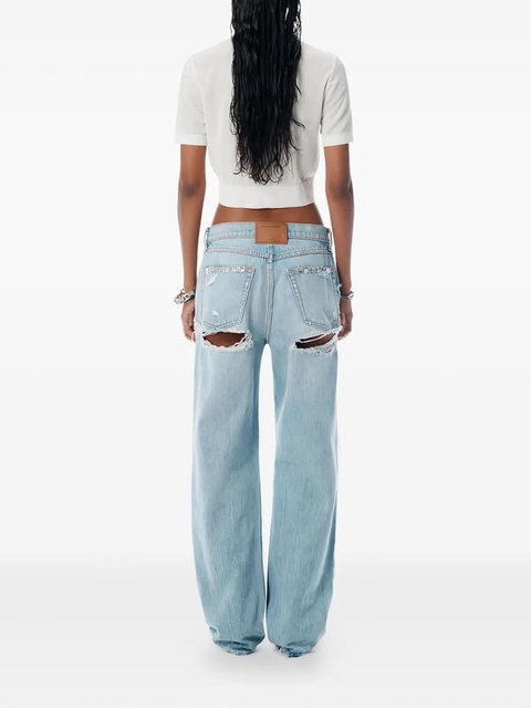 Alexander Wang short-sleeved cropped top - White - zdjęcie produktu nr 2