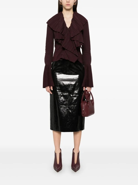 Alexander McQueen plissé top - Red - zdjęcie produktu nr 2