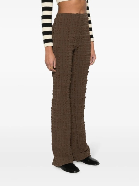 Nanushka Juna seersucker-texture slim-fit trousers - Brown - zdjęcie produktu nr 2