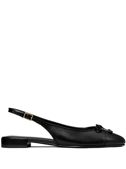 Tory Burch leather ballerina shoes - Black - zdjęcie produktu nr 1