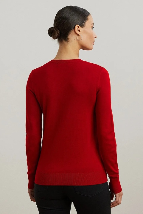Lauren Ralph Lauren sweter damski kolor czerwony lekki 200919114 - zdjęcie produktu nr 2