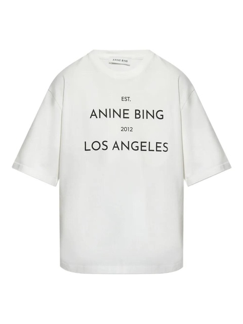 ANINE BING logo-print T-shirt - Neutrals - zdjęcie produktu nr 1