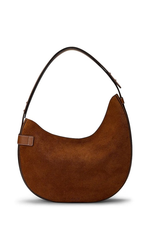 Lauren Ralph Lauren torebka zamszowa kolor brązowy 431980157 - zdjęcie produktu nr 2