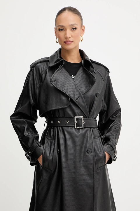 Karl Lagerfeld trencz kolor czarny B1W15008 - zdjęcie produktu nr 2