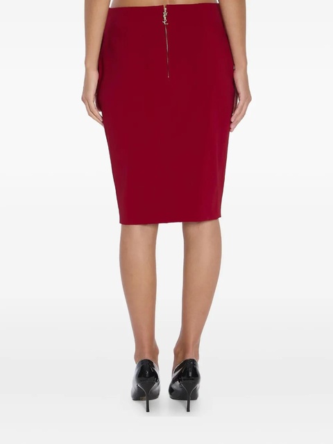 Saint Laurent straight-hem pencil skirt - Red - zdjęcie produktu nr 2