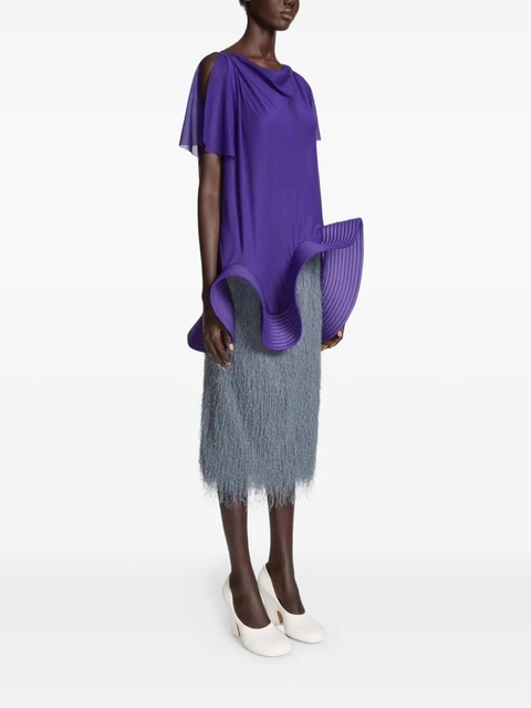 DRIES VAN NOTEN sculpted ruffled top - Purple - zdjęcie produktu nr 2