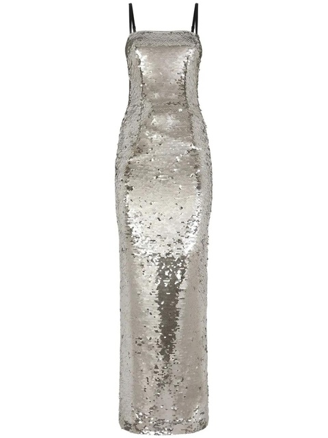 Dolce & Gabbana sequin-embellished maxi dress - Silver - zdjęcie produktu nr 1