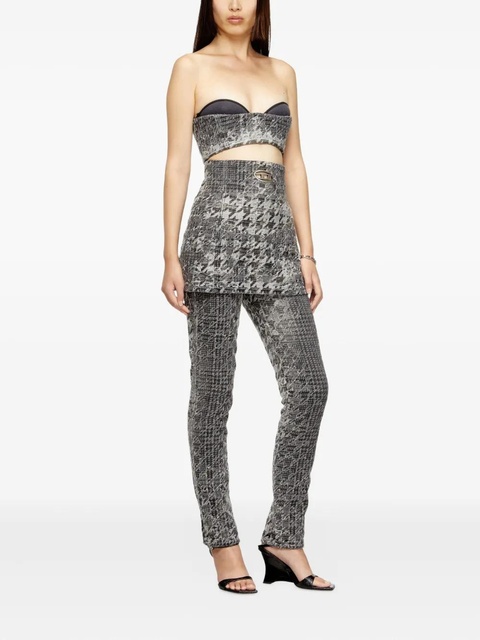 Diesel jacquard-denim bralette - Black - zdjęcie produktu nr 2