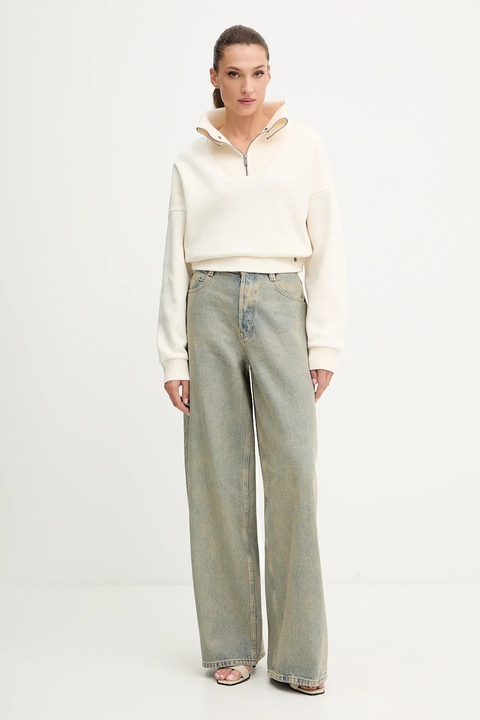 Iceberg bluza damska kolor beżowy gładka E021 6315 - zdjęcie produktu nr 2