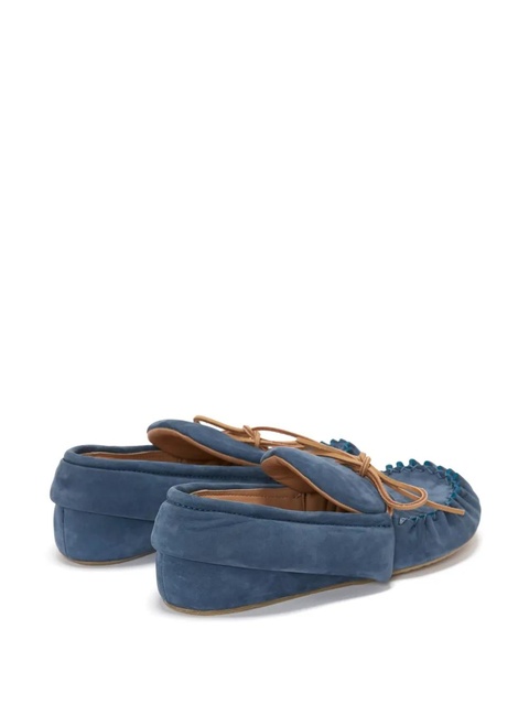 JW Anderson suede moccasin loafers - Blue - zdjęcie produktu nr 2