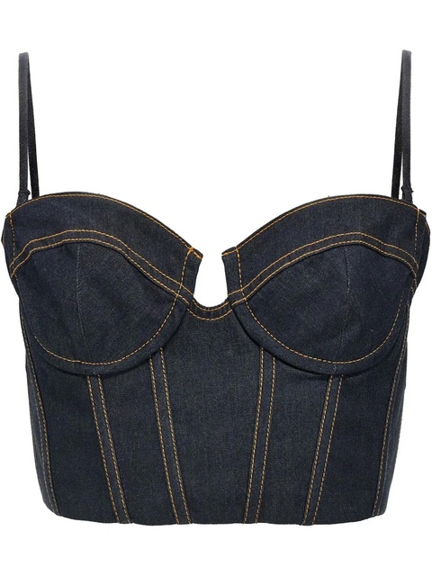 ZIMMERMANN Crush corset top - Blue - zdjęcie produktu nr 1
