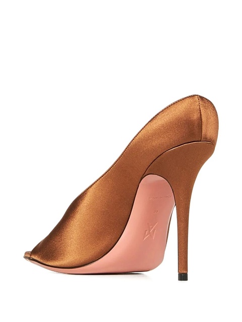 Amina Muaddi 105mm Anok peep-toe sandals - Brown - zdjęcie produktu nr 2