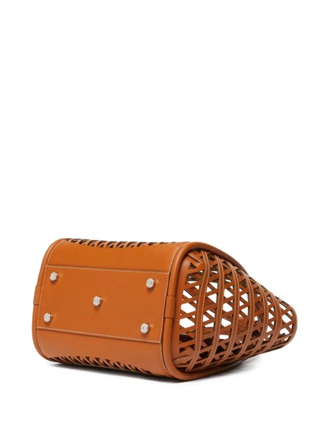 Max Mara small Marine laser-cut leather tote bag - Brown - zdjęcie produktu nr 1