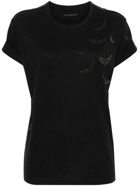 Zadig&Voltaire Anya wings-appliqué T-shirt - Black - zdjęcie produktu nr 1