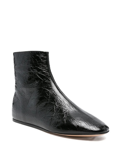 Le Monde Beryl zip-detail flat ankle boots - Black - zdjęcie produktu nr 1
