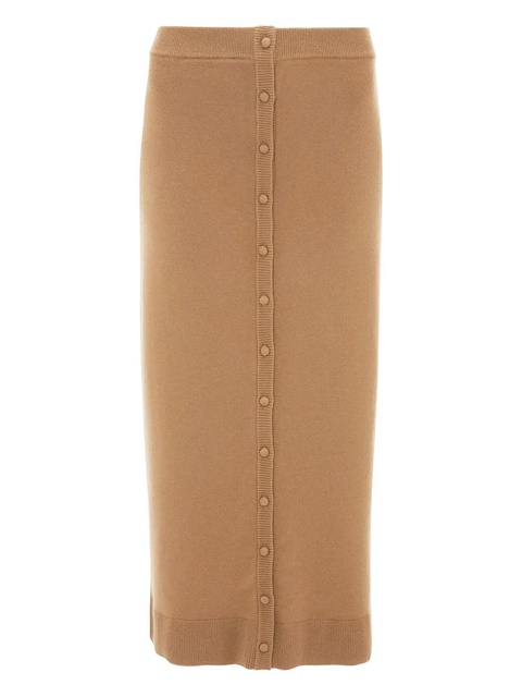 Victoria Beckham Button Detail midi skirt - Brown - zdjęcie produktu nr 1