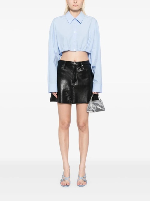 Alexander Wang rhinestone-embellished cropped shirt - Blue - zdjęcie produktu nr 1