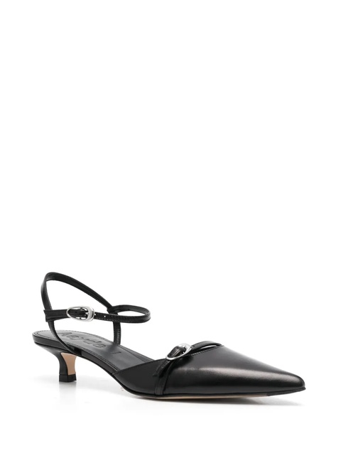 Aeyde Maisie leather 35mm pointed-toe pumps - Black - zdjęcie produktu nr 1