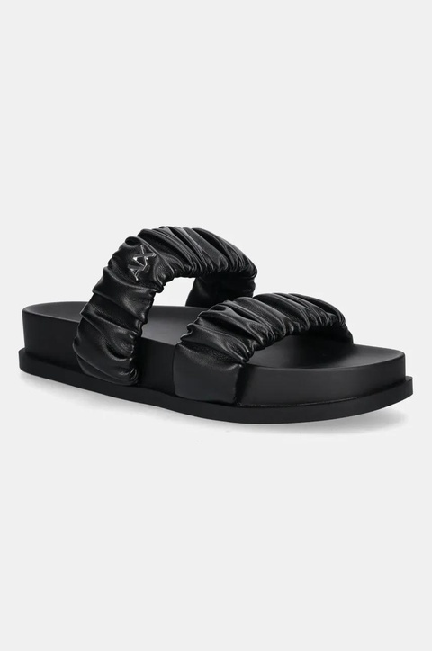 Armani Exchange klapki damskie kolor czarny XDP062 XV926 00002 - zdjęcie produktu nr 1