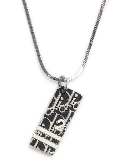 Christian Dior Pre-Owned 2000s Trotter-charm necklace - Silver - zdjęcie produktu nr 2
