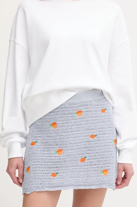 Pepe Jeans spódnica bawełniana OLAYA SKIRT kolor niebieski mini ołówkowa PL901212 - zdjęcie produktu nr 1