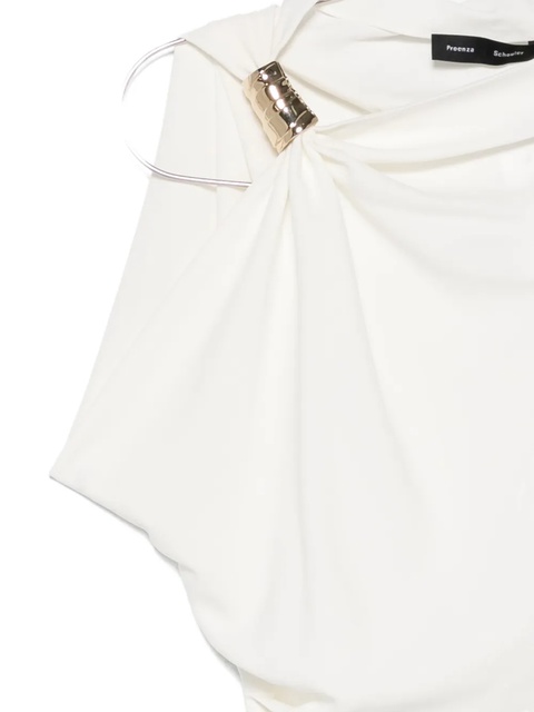 Proenza Schouler draped ring-detail blouse - White - zdjęcie produktu nr 2