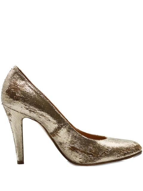 Maison Margiela destroyed-effect leather pumps - Gold - zdjęcie produktu nr 1