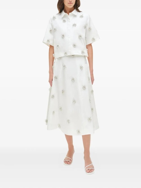 Simkhai embellished cotton skirt - White - zdjęcie produktu nr 2