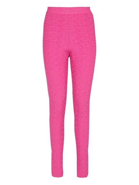 Balmain monogram-pattern leggings - Pink - zdjęcie produktu nr 1