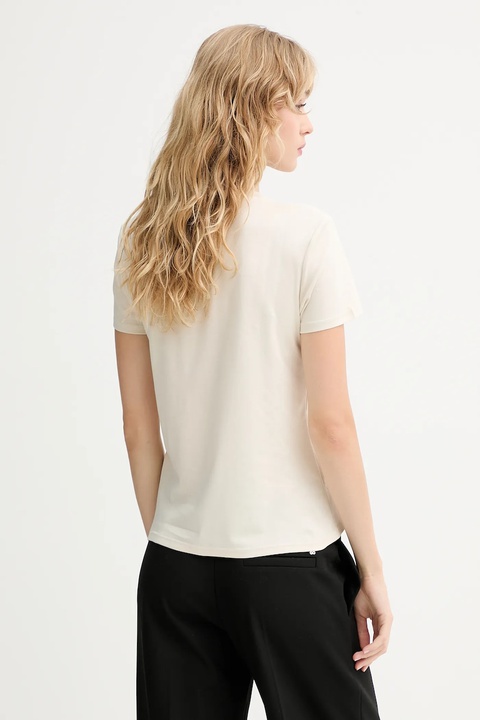 Calvin Klein t-shirt bawełniany damski kolor beżowy LV044C216G - zdjęcie produktu nr 2