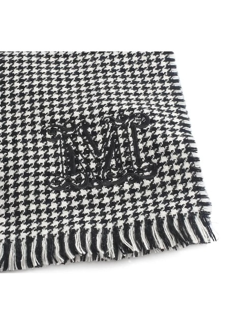 Max Mara houndstooth fringed scarf - Black - zdjęcie produktu nr 2