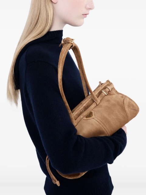 Prada suede drawstring tote bag - Brown - zdjęcie produktu nr 2