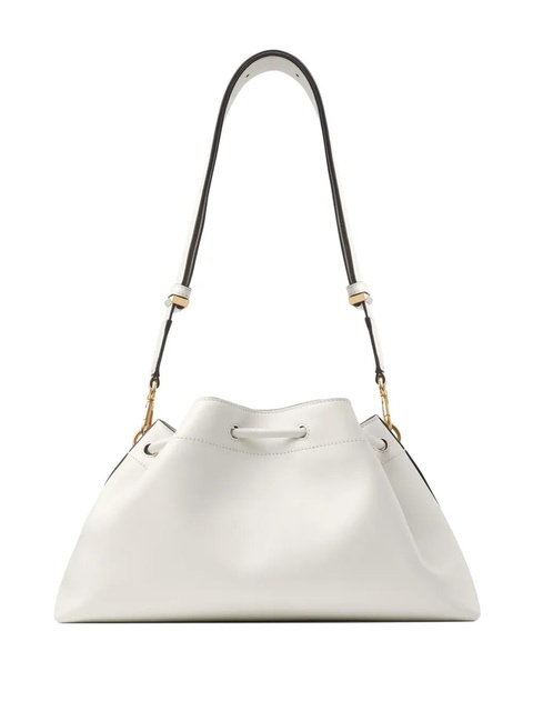 Jimmy Choo Cinch M leather bucket bag - White - zdjęcie produktu nr 1